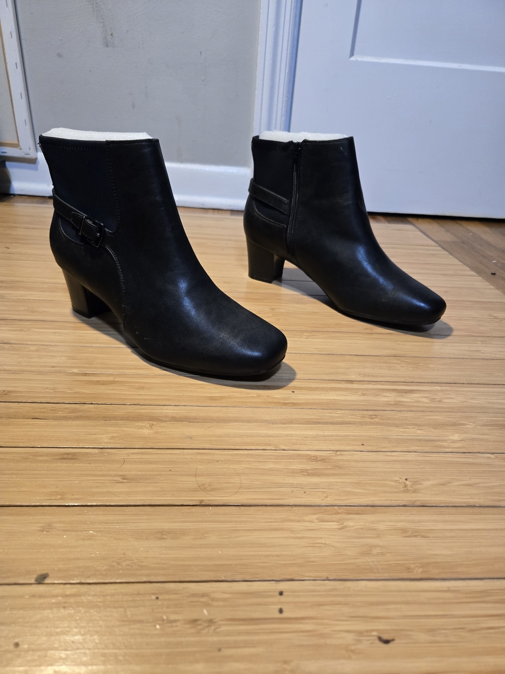 Classic Black Women's Ankle Boots with Low Heel